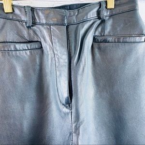 Genuine high waisted leather pants